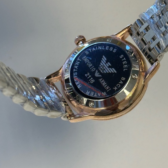 Emporio Armani AR2116 Rose Gold Ladies’ Stainless Steel 31mm Dress Watch - Picture 9 of 13